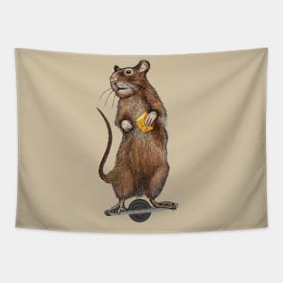 One Wheel Mouse Tapestry