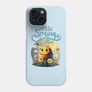 Hello Spring, bee Phone Case
