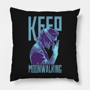 Keep Moonwalking - Blue - MJ Pillow