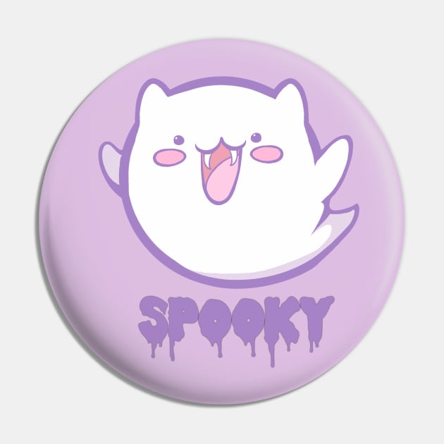 Spooky Ghost Cat Pin by Pastel Magic