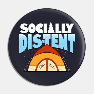 Socially Distent Socially Distant Funny Summer Camping Meme Pin