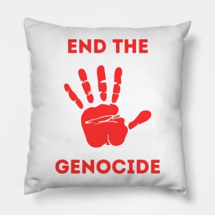 End The Genocide Free Palestine Pillow