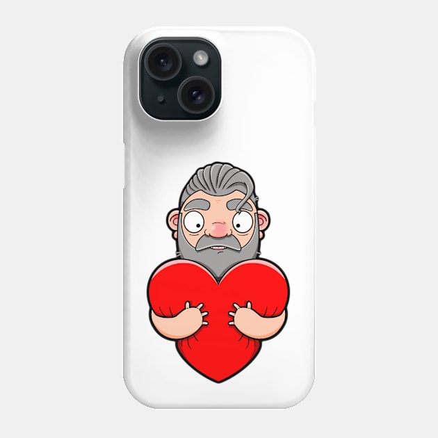 Hot Silver Daddy Hug Phone Case by LoveBurty