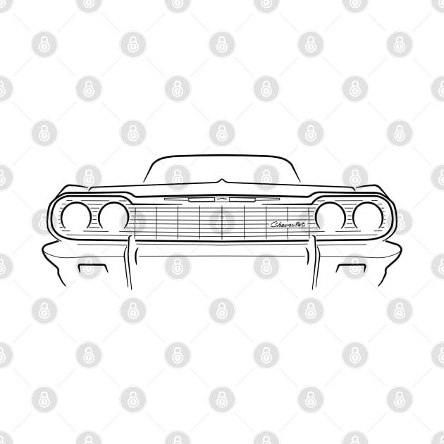 1964 Chevy Impala - front stencil, black by mal_photography