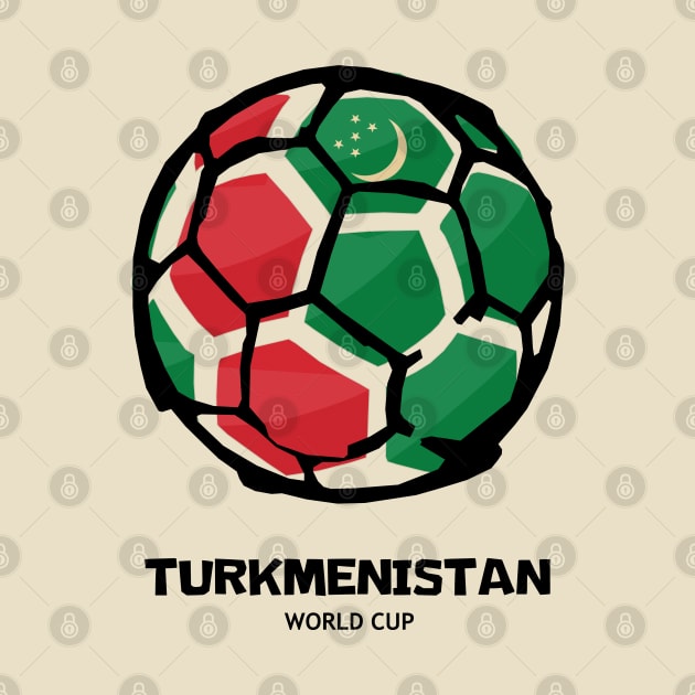 Turkmenistan Football Country Flag by KewaleeTee