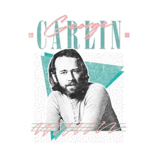 George Carlin / Vintage Style Fan Art Design T-Shirt