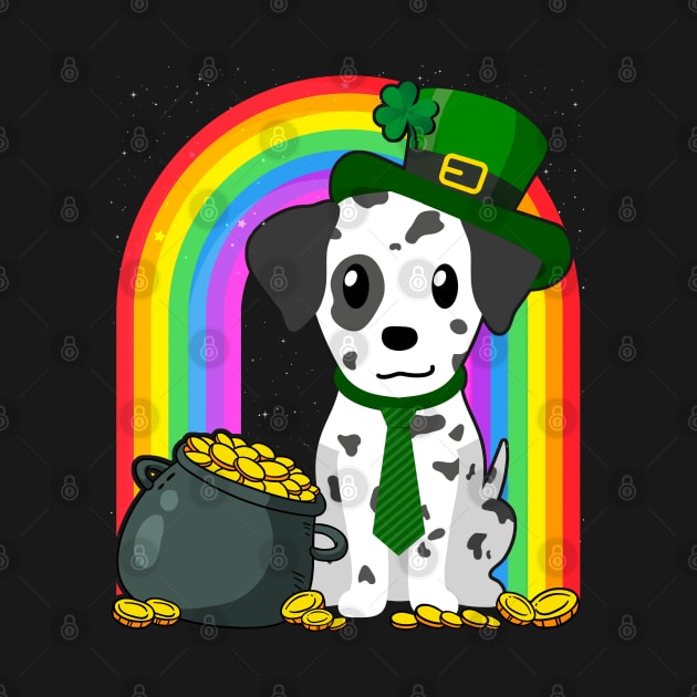 Dalmatian Rainbow Irish Clover St Patrick Day Dog Gift product by theodoros20