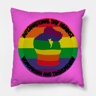 image International​ day​ against homophobia and​ Transphobia rainbow A rainbow of love and acceptance Pillow