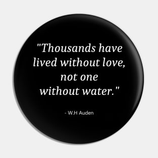 Quote About Water Day Pin