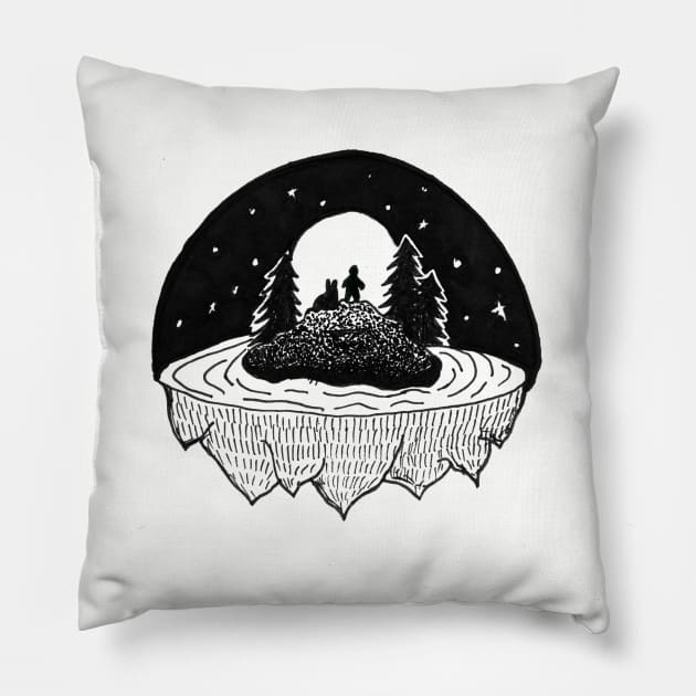 Silent Forest Pillow by negativepizza