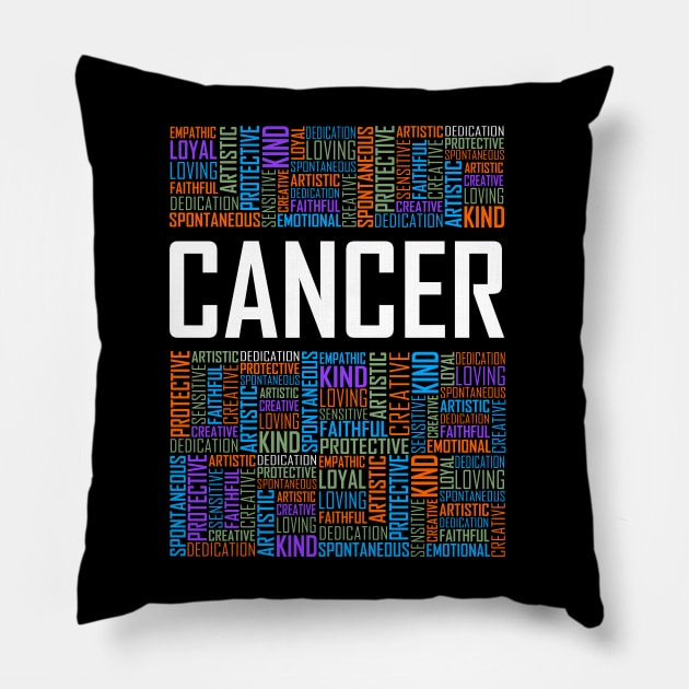 Cancer Zodiac Pillow by LetsBeginDesigns