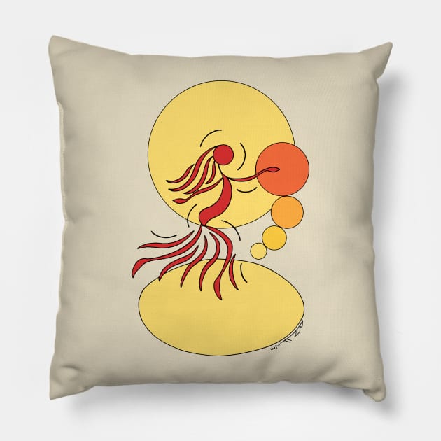 Abstract Dancer Pillow by AzureLionProductions