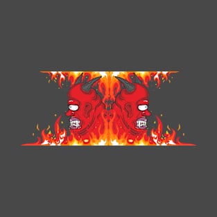 twin demon flame T-Shirt