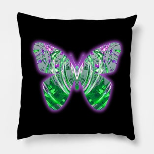 green butterfly Pillow