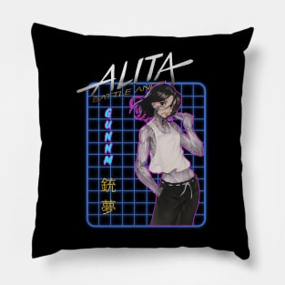 Motorball Queen - Rule the Arena with Angel Alita T-Shirt Pillow