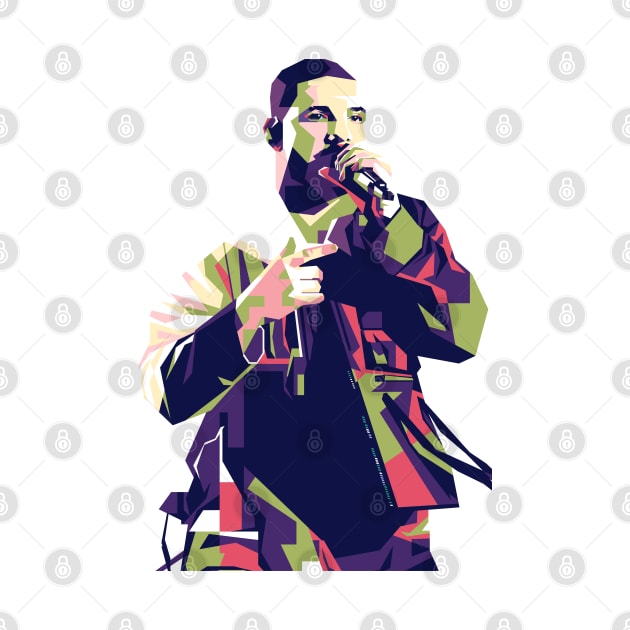 Drake pop art style by Sterelax Studio