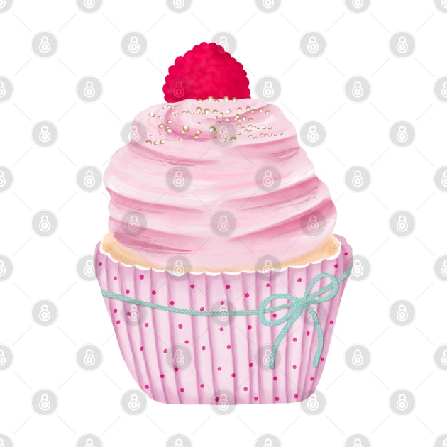 Cupcake with raspberry by CalliLetters