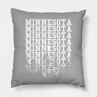 Minnesota Wordmark Forest Cutout Pillow