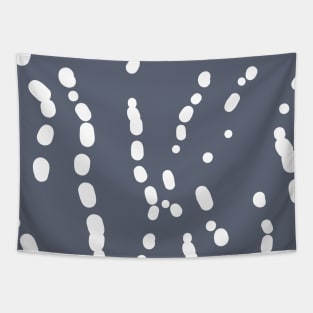 Blue white abstract underwater bubbles Tapestry