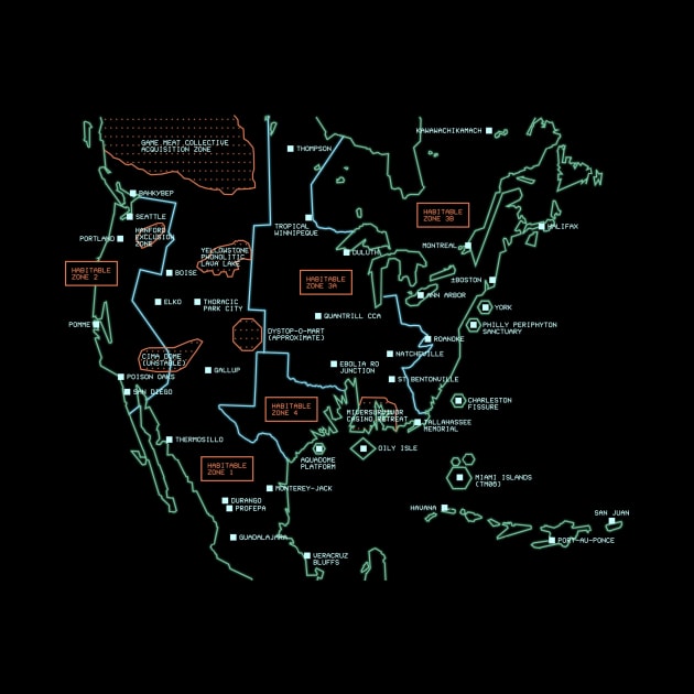 North American Habitable Zones Map by DYSTOP-O-MART