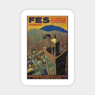 Moroccan Travel Poster: Fes! Magnet