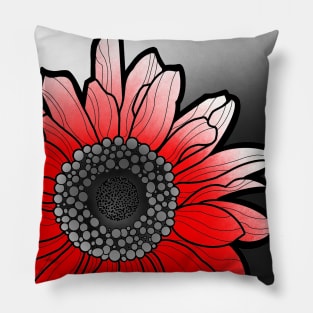 Red sunflower Pillow