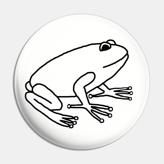 Minimal Frog Outline Pin by ellenhenryart