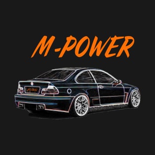 BMW M3 E46 Side View M Power T-Shirt