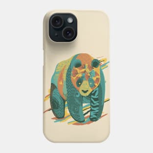 Colorful Tattooed Panda Textures by Tobe Fonseca Phone Case