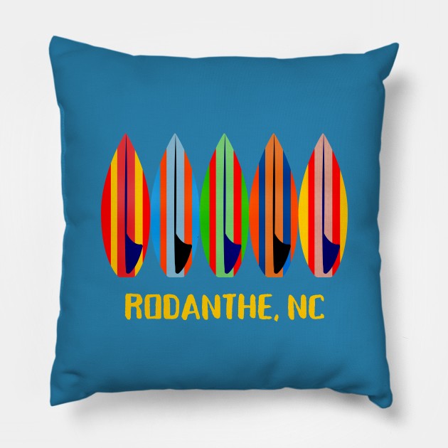 Rodanthe Surfboards Pillow by Trent Tides