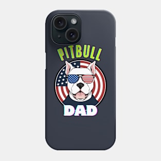 Pitbull Dad USA Flag Phone Case