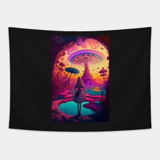 Alice in Wonderland inspired fantasy world Tapestry