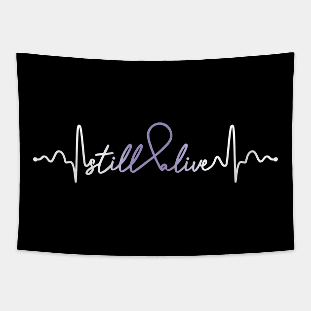 Still Alive- Testicular Cancer Gifts Testicular Cancer Awareness Tapestry by AwarenessClub