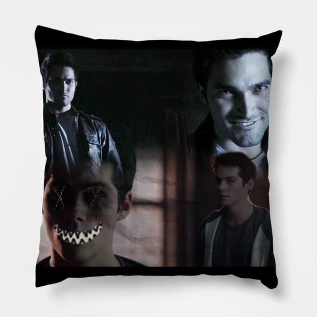 Dark Sterek Pillow by Caliel