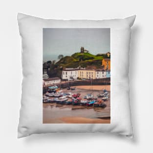 Tenby Harbour Pastel Pillow