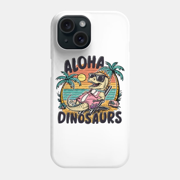 Aloha Dinosaurs! Phone Case by mksjr