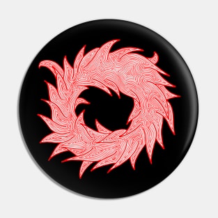 Wreath (red and white) Pin