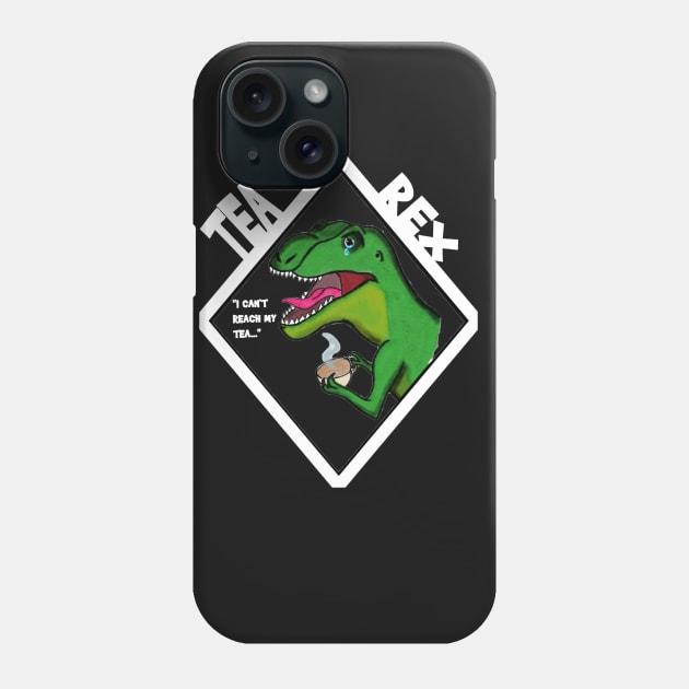 Tea-Rex Alt for darker products Phone Case by Adriane Tempest