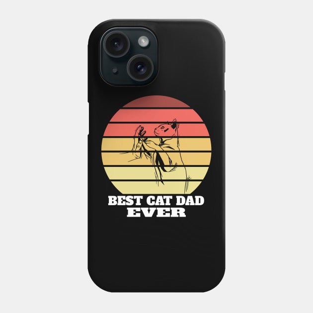 Cats Dad Best Cat Dad Ever Kitten Retro Phone Case by RRDESIGN