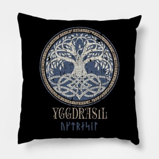 Norse Yggdrasil Pagan Tree of Life Viking Mythology Runes Pillow