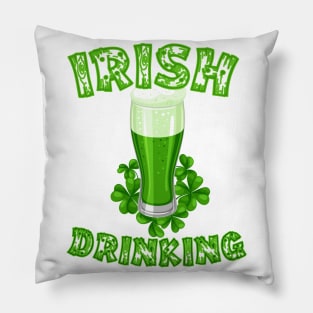 I Clover Beer Cheers Funny St. Patricks Day Beer Drinking Party Tee Pillow