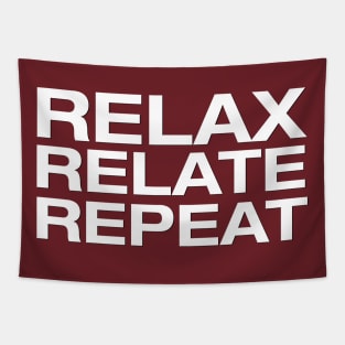 "Relax, Relate, Repeat" A Different World TV Show Therapist Mantra Tapestry