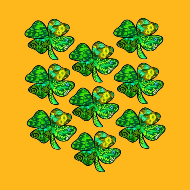 Retro Shamrock Tile by artbyomega