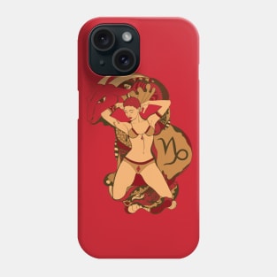 Red and Cream Capricorn Beauty Phone Case