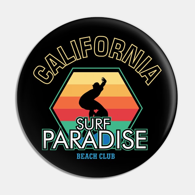 California surf paradise retro beach club Pin by SSSD