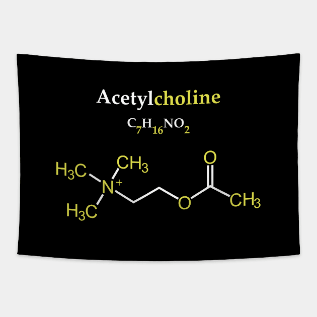 Acetylcholine Molecule Original Concept Tapestry by Science Design