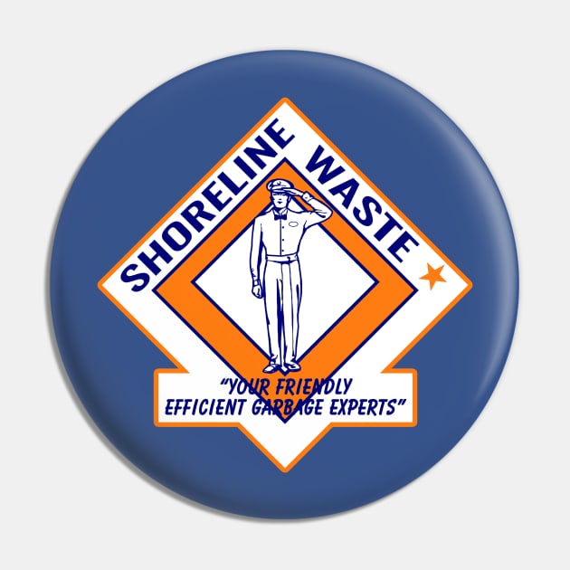 Shoreline Waste Logo Pin by BigOrangeShirtShop