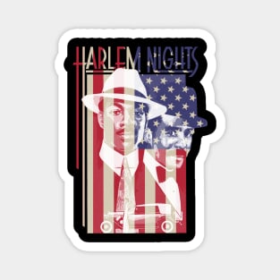 Harlem Nights Engraved USA Flag Magnet