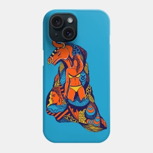 Orange Blue Her Taurus Phone Case