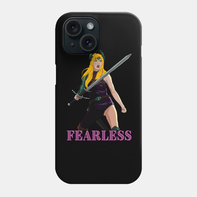 Fearless Warrior (Vector Image) Phone Case by NikSwiftDraws